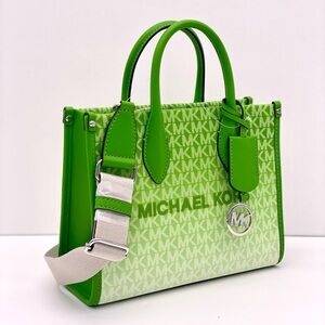 MICHAEL KORS MIRELLA SMALL SHOPPER TOTE CROSSBODY OMBRÉ